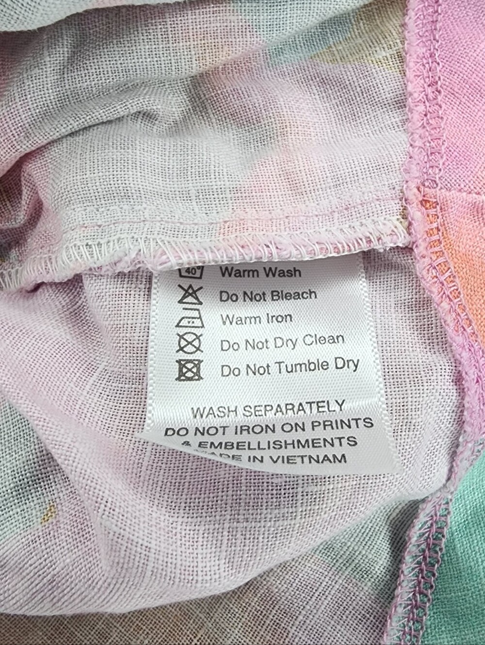 Lanhtropy Aquarela Elastic Waist Linen Shorts, Womens Large - Picture 6 of 13